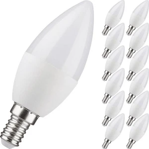 Kaltweiße 4W E14 LED Kerze Mattglas Glühbirne Lampe Leuchtmittel 6-30 Stück Set - Bild 1 von 9
