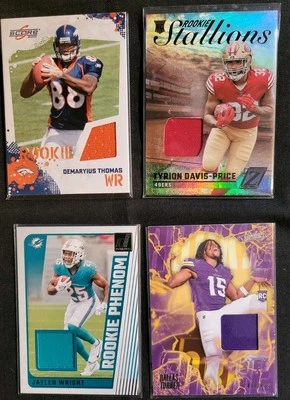 2010-2024 Panini 4  Football  Patch Cards! Demaryius, Davis Price, Wright,Turner - Image 1 of 4