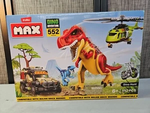 ZURU MAX Dino Adventure Dino Hunt 552pc Dinosaur Building Brick Set NEW SEALED - Picture 1 of 9