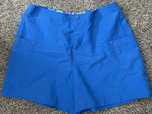 Girls Vintage Y2K LLbeane blue shorts size 14 side pockets elastic back - Picture 1 of 4