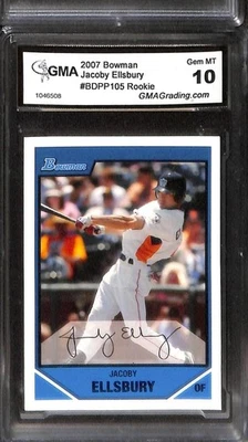 2007 Bowman Chrome Draft Picks & Prospects #BDPP105 Джейкоби Эллсбери PSA 10 GEM- - Изображение 1 из 3
