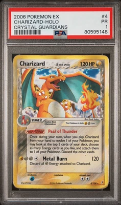 PSA 1 2006 POKEMON EX CRYSTAL GUARDIANS #4 CHARIZARD-HOLO CRYSTAL GUARDIANS - Image 1 of 2