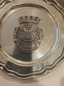 Pewter, Seal of the "CUIDAD DE CHAVES  FESIL ESTANHO 95%"plate  (794) - Picture 1 of 4