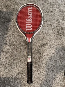 Vintage Wilson T 3000 steel racquet, 4 1/4, cover, strung, excellent condition - Picture 1 of 9