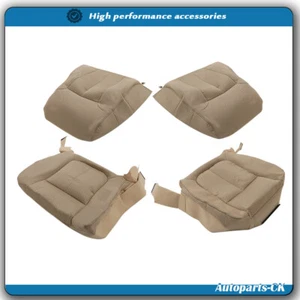 For 2011-2014 Ford F150 XLT Driver Passenger Bottom Top Cloth Seat Cover Tan - Imagen 1 de 10
