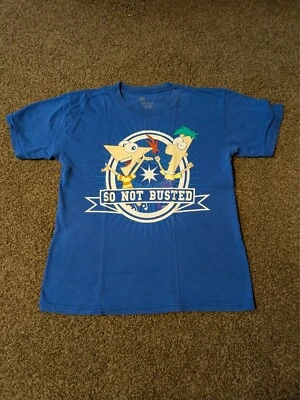 Camiseta infantil tamanho XXL (18) Phineas and Ferb So not Busted  - Imagem 1 de 2