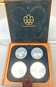 1973 Canada Olympic Commemorative Four Coin Proof Set W/Box and COA - Picture 1 of 3