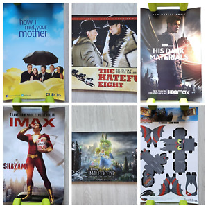 Lot of 6 Small Movie & TV Posters Shazam HIMYM His Dark Materials Hateful Eight