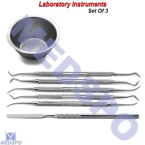 Kit de instrumentos de laboratorio tallador dental espátula de cemento depilación modelado tallado - Imagen 1 de 7