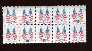 SELLOS DE EE. UU. SC1509 10c B10 BANDERAS CRUZADAS 1973 (V743) USADOS - Imagen 1 de 2
