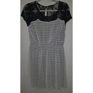 NWT! Size Large Speechless Dress Classic Black and White Black Lace MSRP 59.00 - Picture 1 of 2