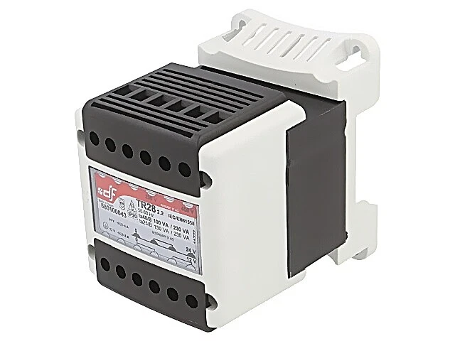 680100043 Transformer: Mains 100VA 230VAC,400VAC 12V 24V DIN IP20 DF ELECTRIC - Image 1 of 1