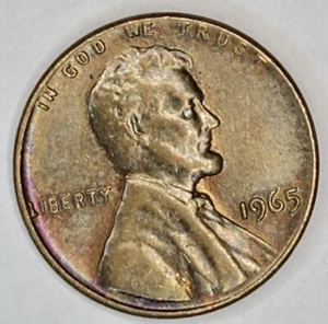 Planchet Error 1965 U.S Penny Coin Transitional Mint Error Metallic Edge Letter - Picture 1 of 5