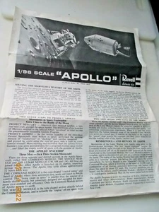 Original 1966 Revell 1/96 Scale Apollo Kit 4 Page Instruction Sheet - Picture 1 of 4