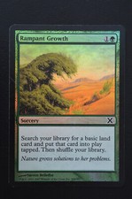 Magic The Gathering MTG RAMPANT GROWTH FOIL 10th Edition MP Played