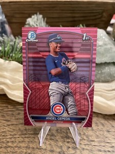 2023 Bowman Chrome 1st Angel Cepeda Pink Fuchsia Vapor /199 Future ⭐️ 🔥🔥🔥