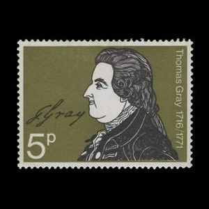 Great Britain 1971 (Variety) 5p Literary Anniversaries missing gold - Picture 1 of 2