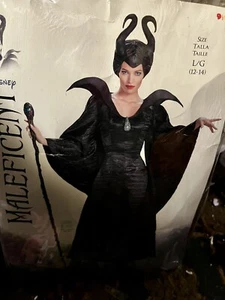 Maleficent 2014 Halloween Deluxe Adult Costume Size L 12-14 Retail 80$ BNIP - Picture 1 of 5