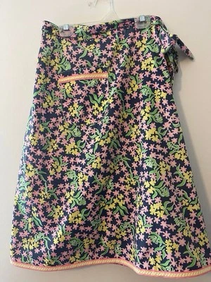 De Colección Lilly Pulitzer The Lilly Falda Envolvente Mediana Línea A Pajarita Floral Años 60 70 EE. UU. Foto 1 de 4