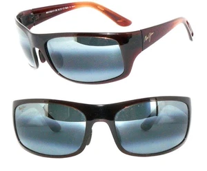 GAFAS DE SOL MAUI JIM MARRÓN AZUL ESPEJO POLARIZADO MJ-419 HALEAKALA Peahi KEHA - Imagen 1 de 8