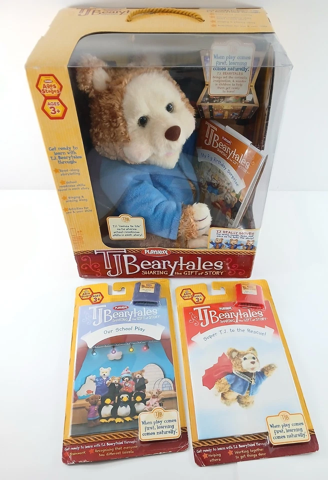 TJ BEARYTALES Animated Talking Story-Telling Teddy Bear Toy + Extra Books NEW! - Image 1 of 4