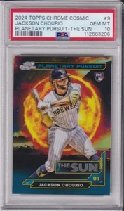 2024 Topps Chrome Cosmic Planetary Pursuit the sun Jackson Chourio #9 RC PSA 10 - Bild 1 von 1