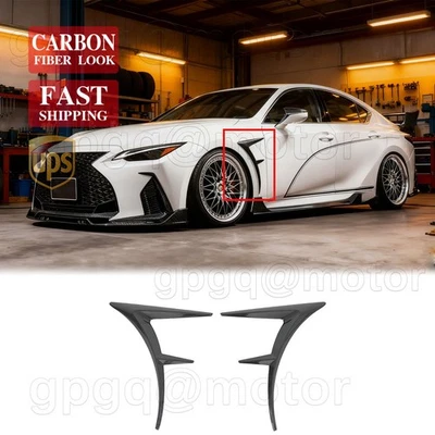 For Lexus IS300 IS350 F-Sport 2021-2026 Carbon Fiber Front Fender Flare Canards - Image 1 of 4