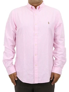 *MINOR DEFECT* Polo Ralph Lauren Slim Fit Striped Oxford Shirt - Pink - Size XXL - Picture 1 of 7