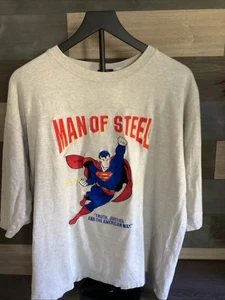 Vintage Superman Hemd Herren Medium Man of Steel 90’s bestickt DC Comics grau - Bild 1 von 18