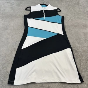 Tail Solana Colorblock Sleeveless Dress Womens M Blue UPF 50 Pickleball Golf - Picture 1 of 15