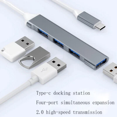 4 in 1 Multiport USB-C Hub Typ C auf USB 3.0 HDMI Adapter für Macbook Pro - Bild 1 von 4