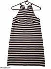Ann Taylor Factory Petite 0P Women Striped Sleeveless Dress