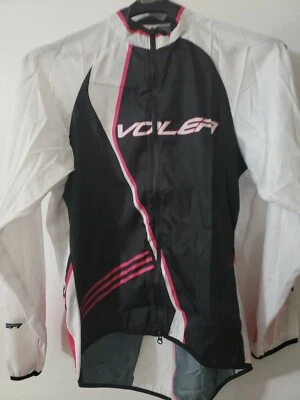 Voler Cycling Jacket Raglan Blk w/ Pink lined Jacket  3 Xlarge Women's USA Made - Image 1 of 4