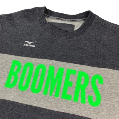 Mizuno Women's Boomers Performance Pullover Crew Neck Sweatshirt Gray • Small - Image 1 of 4