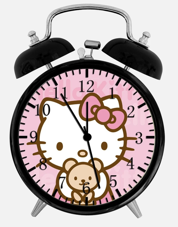 Hello Kitty Alarm Desk Clock 3.75" Home or Office Decor Z49 Nice For Gift - Image 1 of 1