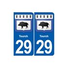 29 Tourch Blason Autocollant Plaque Stickers Ville - Angles : Arrondis
