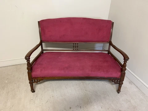 Antique Victorian Parlor Loveseat Cover