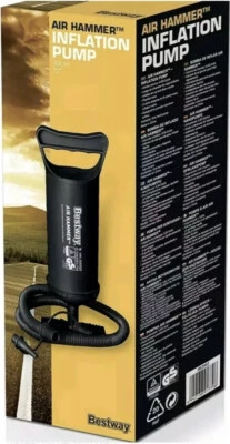 Bestway 12 Inch Air Hammer Inflation Pump 30cm One Hand Pump Black 62002E Manual - Image 1 of 2