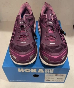 HOKA ONE ONE BONDI 3 WOMEN * PLUM / WHITE / FUSHIA - SIZE 11 * NEW & FREE SHIP - Picture 1 of 5