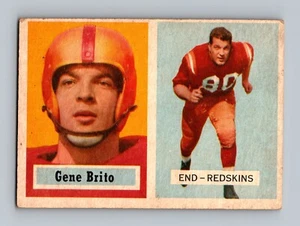 Tarjeta de fútbol americano vintage 1957 Topps #48 Gene Brito en muy buen estado-en muy buen estado - Imagen 1 de 2