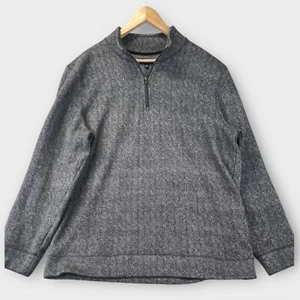 Croft & Barrow Herringbone Fleece Sweater Mens XL Classic Normcore Cozycore - Picture 1 of 14