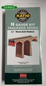 BNIB N Gauge Ratio 251 Three Arch Viaduct - Plastic Kit - Picture 1 of 2