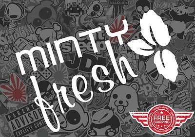 MINTY FRESH STICKER DECAL JDM TUNER LOW DOMO FUNNY EURO CAR JDM DRIFT RACING - Image 1 of 3