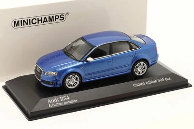 Audi Rs4 B7 Typ 8E 2004 Sprint Blue Pearl Effect Minichamps 943014603 1/43 - Immagine 1 di 4