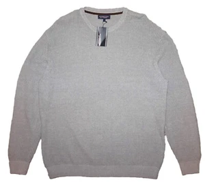 Suéter de punto gofre para hombre talla ALTO 3XT gris claro Roundtree Yorke nuevo con etiquetas - Imagen 1 de 3