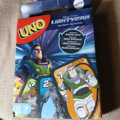 UNO Disney Pixar Lightyear Card Game Mattel Brand New Open Box - Image 1 of 4