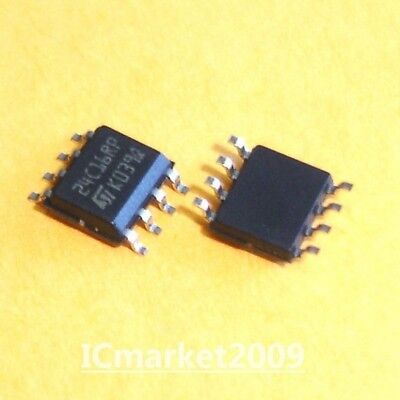 10 PCS M24C16-RMN6TP SOP-8 24C16RP SMD-8 16Kbit Serial I2C Bus EEPROM Chip IC • 3.49$