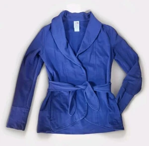 THE NORTH FACE Purple Wrap Tadasana Sweater Cardigan Belted Womens Sz SM - Picture 1 of 5