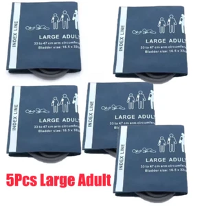 5Pcs Reusable NIBP cuff large adult blood pressure cuff double tube arm 47cm - Picture 1 of 15