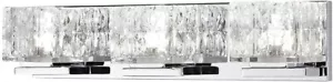 Home Decorators Tulianne 3 Light Chrome LED Bath Light Clear Cube Glass New - Picture 1 of 3
